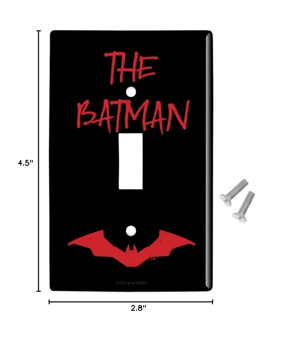 The Batman Light Switch Cover - Plastic Wall Decor for Home & Office