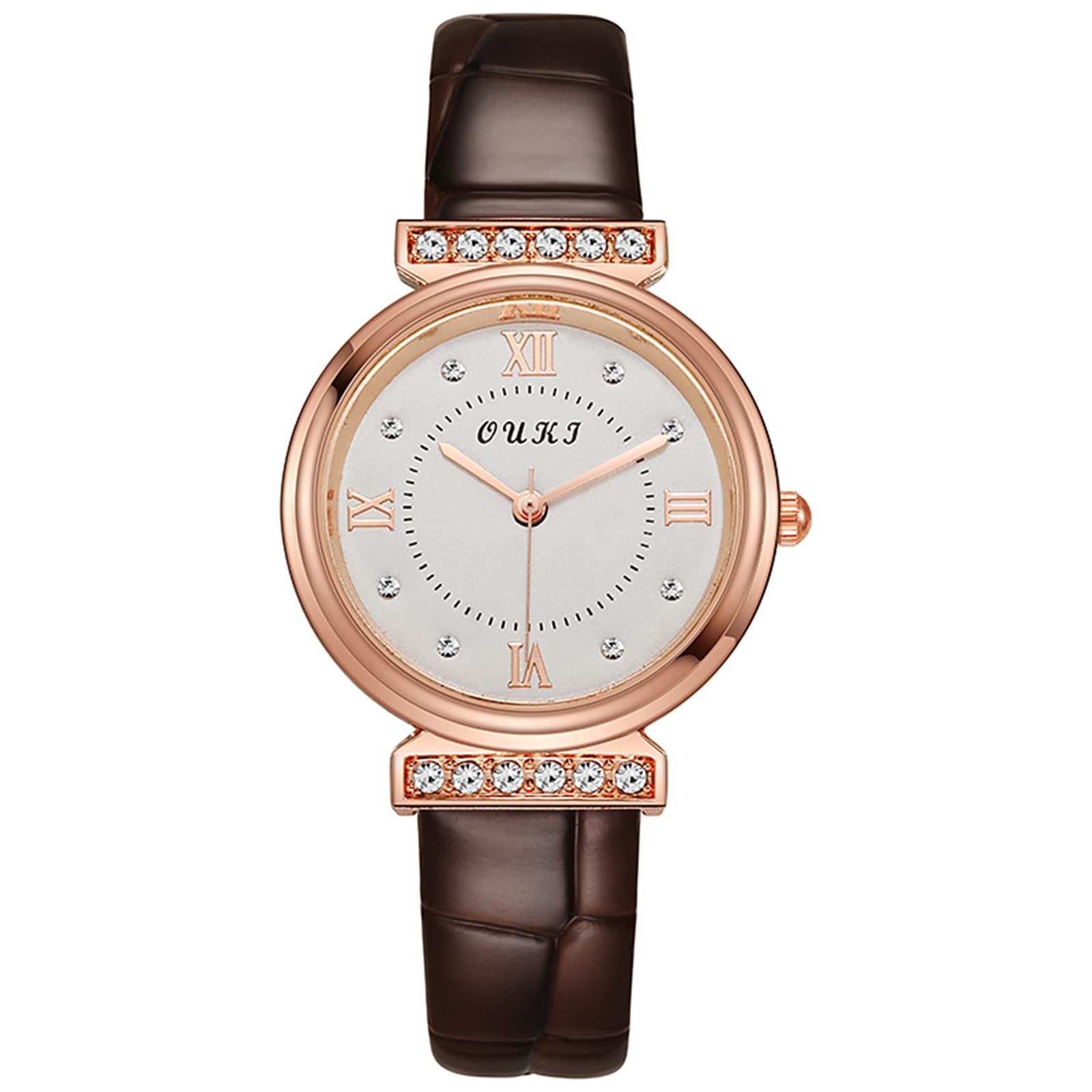 Elegant Minimalist Women's Leather Strap Watch - 38mm Slim Quartz Dial for Everyday Wear & Gift Giving | Perfect for Office, Casual Outfits & Special Occasions