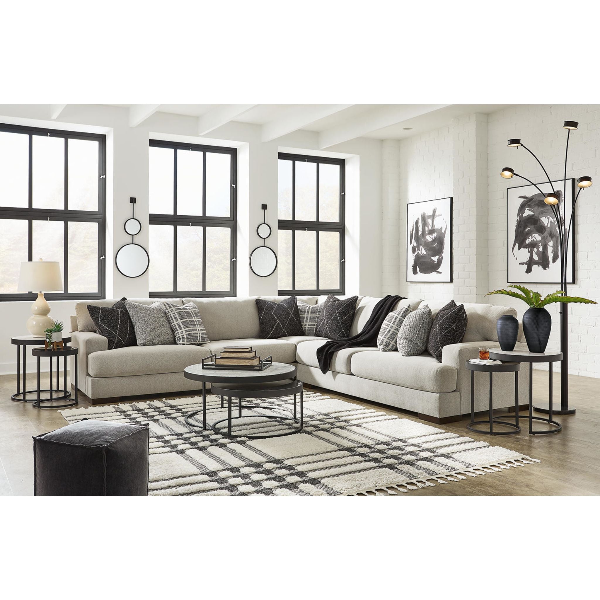 Artsie 3-Piece Modular Sectional Sofa Set - Modern L-Shaped Couch with Chaise Lounge for Living Room, Family Room & Apartment Decor