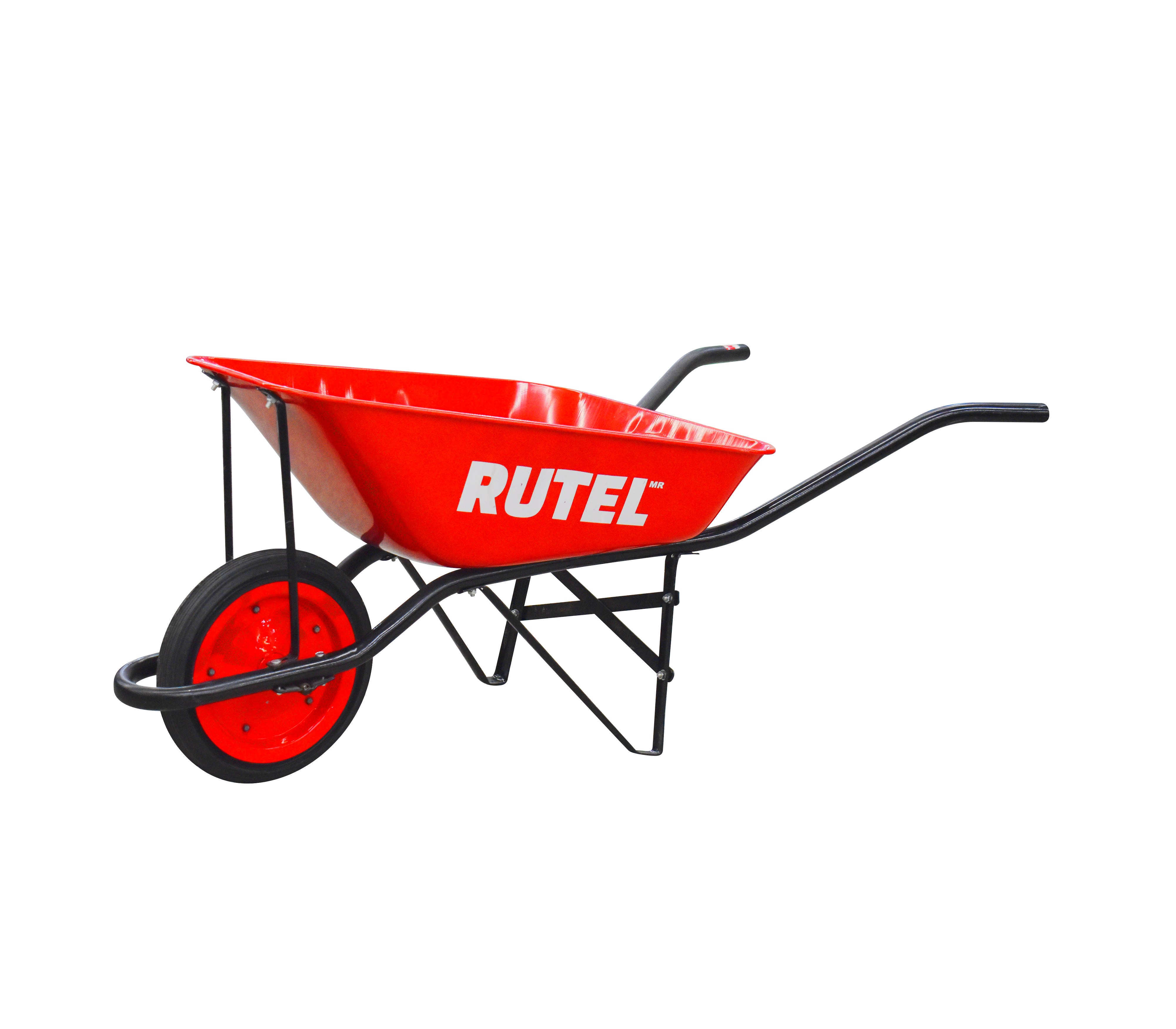 Heavy Duty Construction Wheelbarrow - Durable Steel Frame & Pneumatic Tire for Building, Gardening, Landscaping - Perfect for Moving Soil, Gravel, and Construction Materials