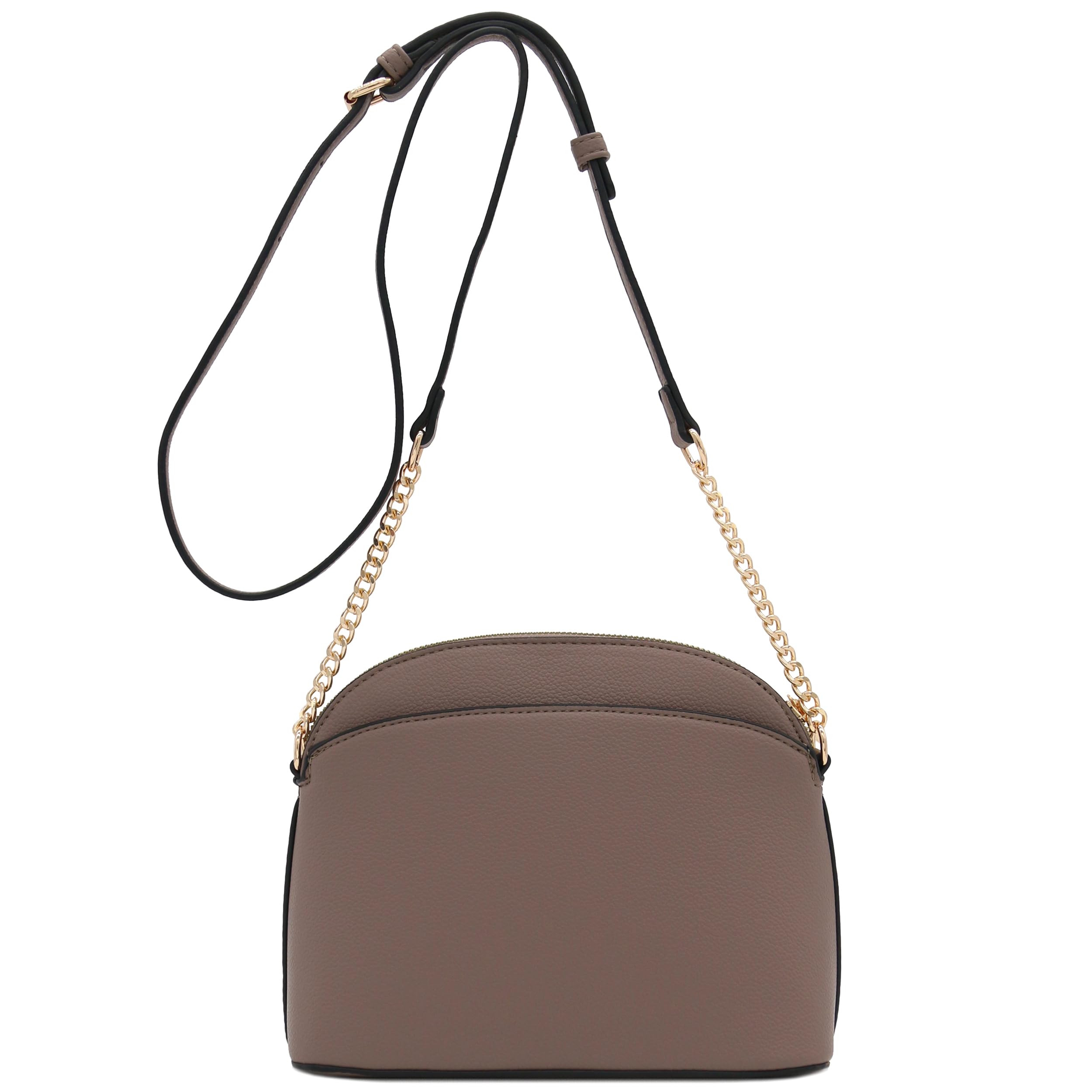Stylish Faux Leather Mini Dome Crossbody Bag with Chain Strap - Perfect for Women's Casual Outfits, Date Nights & Travel Accessories