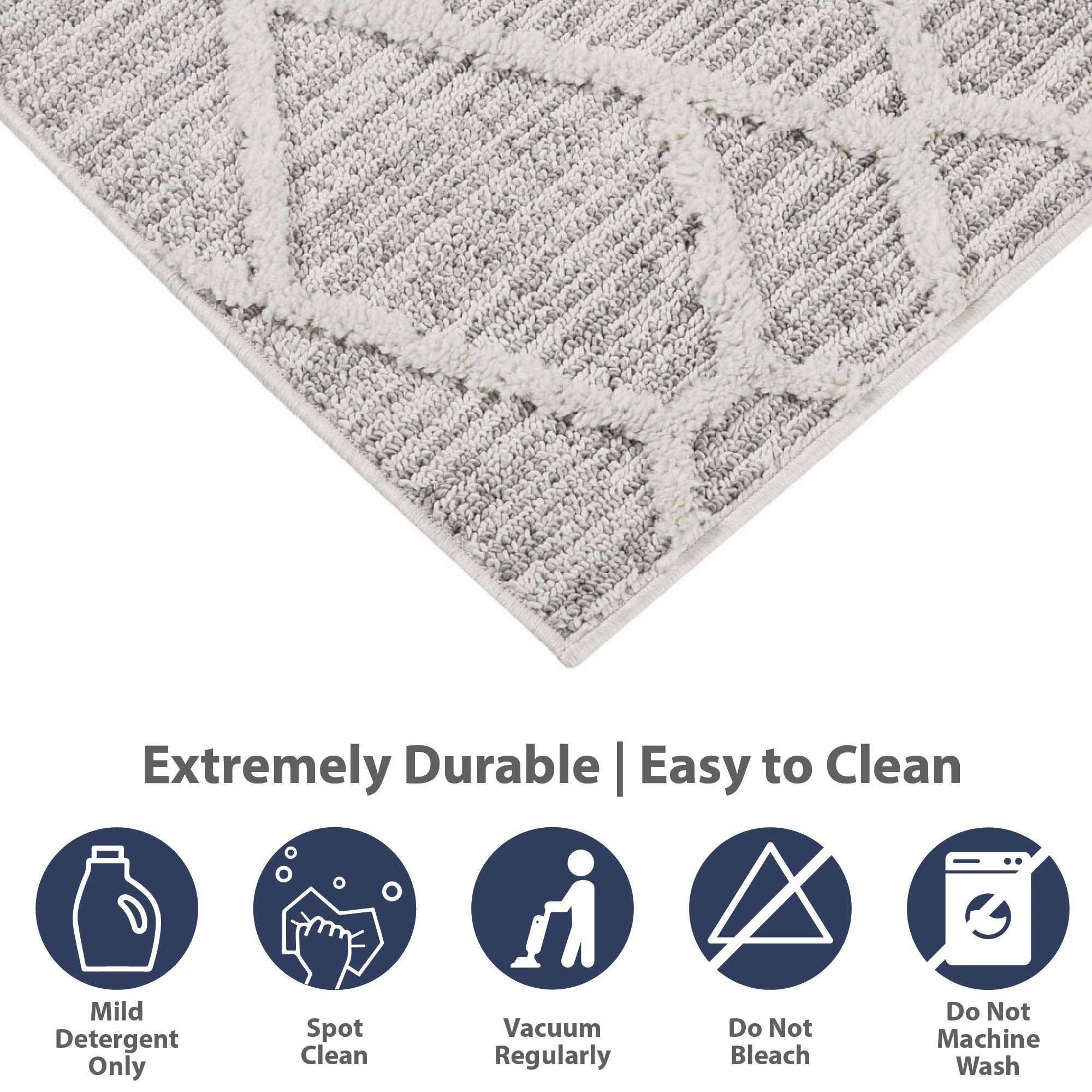 Madison Park Ashley 5x7ft Woven Turkish Area Rugs - Ultra Soft Modern Floor Carpet for Living Room & Dining Room Decor in Gray/Cream | Perfect for Home, Office & Indoor Spaces