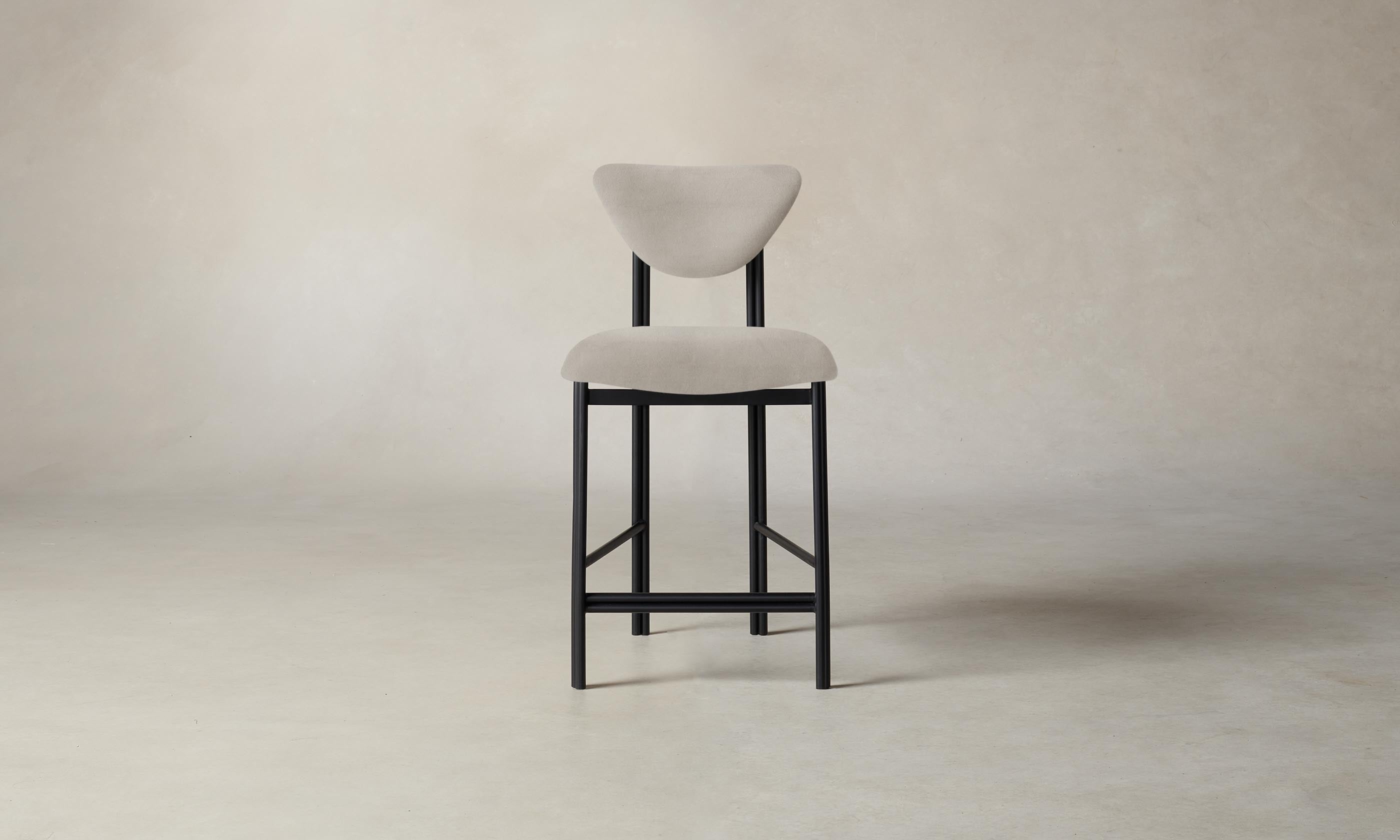 Premium Nubuck Leather Counter Stool - The Cooper Bar Stool with Sail Design for Kitchen Island, Breakfast Nook & Home Bar Seating