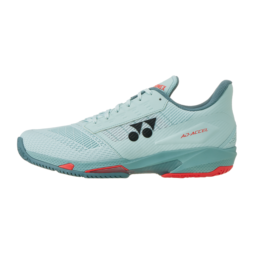 Yonex Power Cushion AD ACCEL Wide Men's Tennis Shoes for All Court Play - Lightweight Cushioned Sneakers in Mist Blue | Perfect for Competitive Matches & Casual Wear