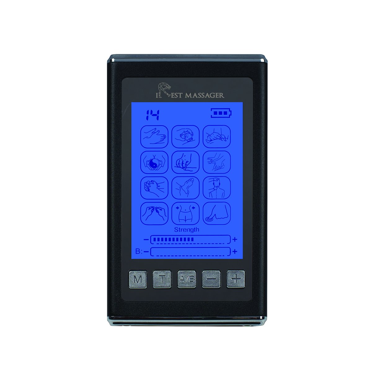 TENS EMS Unit Pro S Muscle Stimulator - 12 Modes Rechargeable Pain Relief Device for Back, Neck & Shoulder Pain - Portable Muscle Therapy for Home & Gym Use (Black)