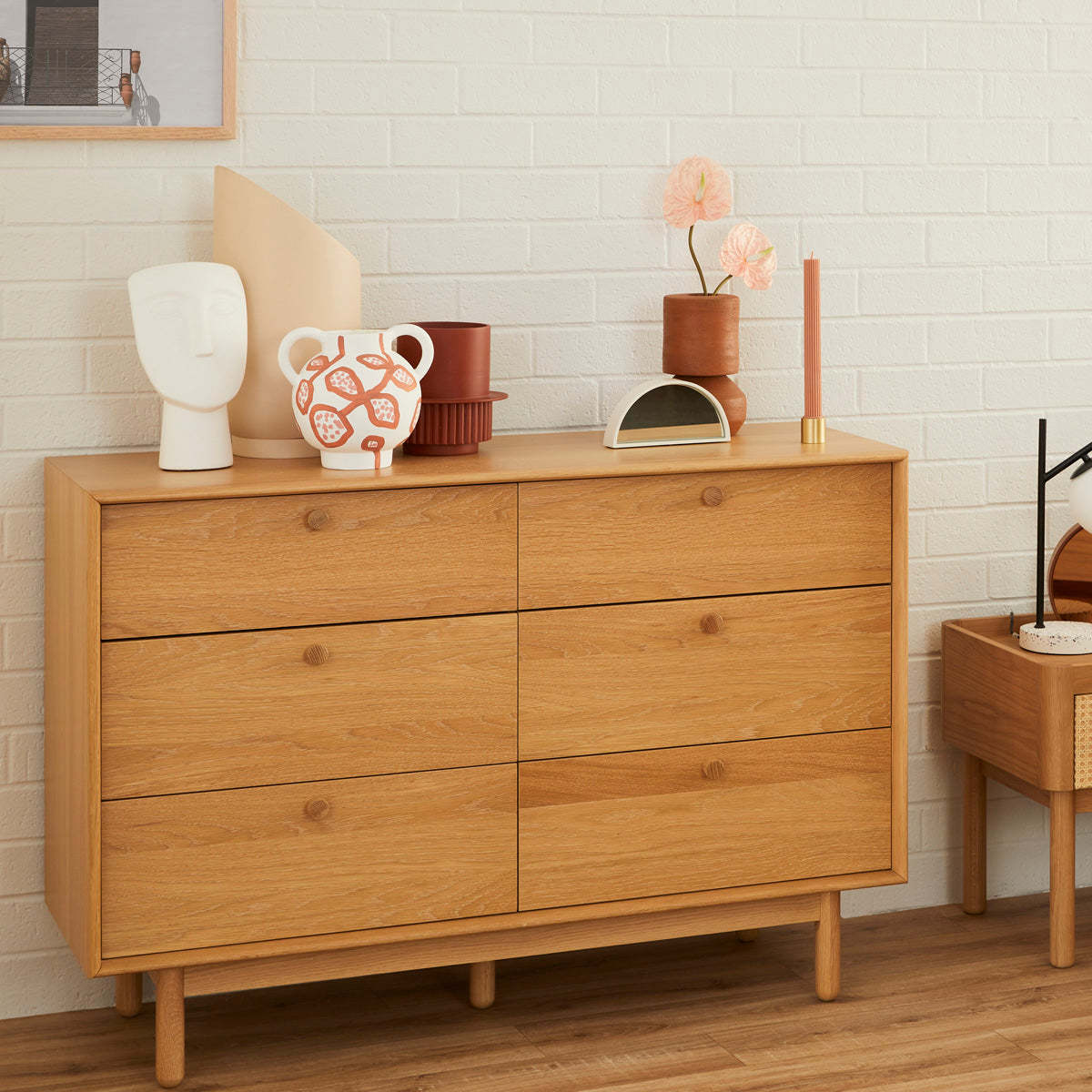 Koto 6-Drawer Chest - Modern Wooden Dresser for Bedroom & Living Room Storage | Perfect for Organizing Clothes, Linens, and Home Essentials