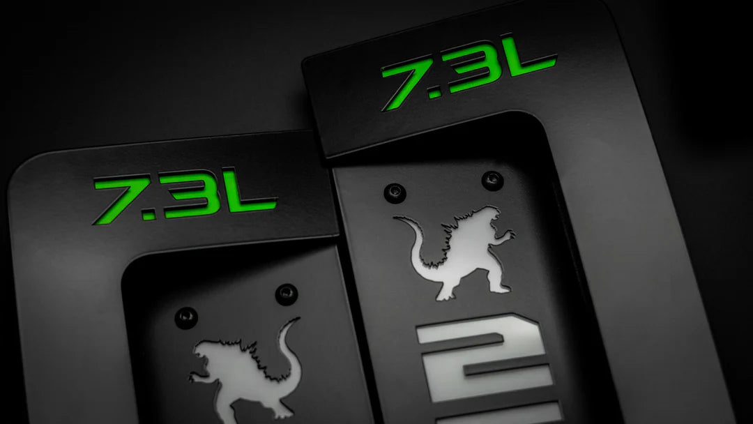 Godzilla Illuminated Fender Badge Replacement for 2017-2022 Ford Super Duty - Custom LED Emblem for Truck & Off-Road Enthusiasts