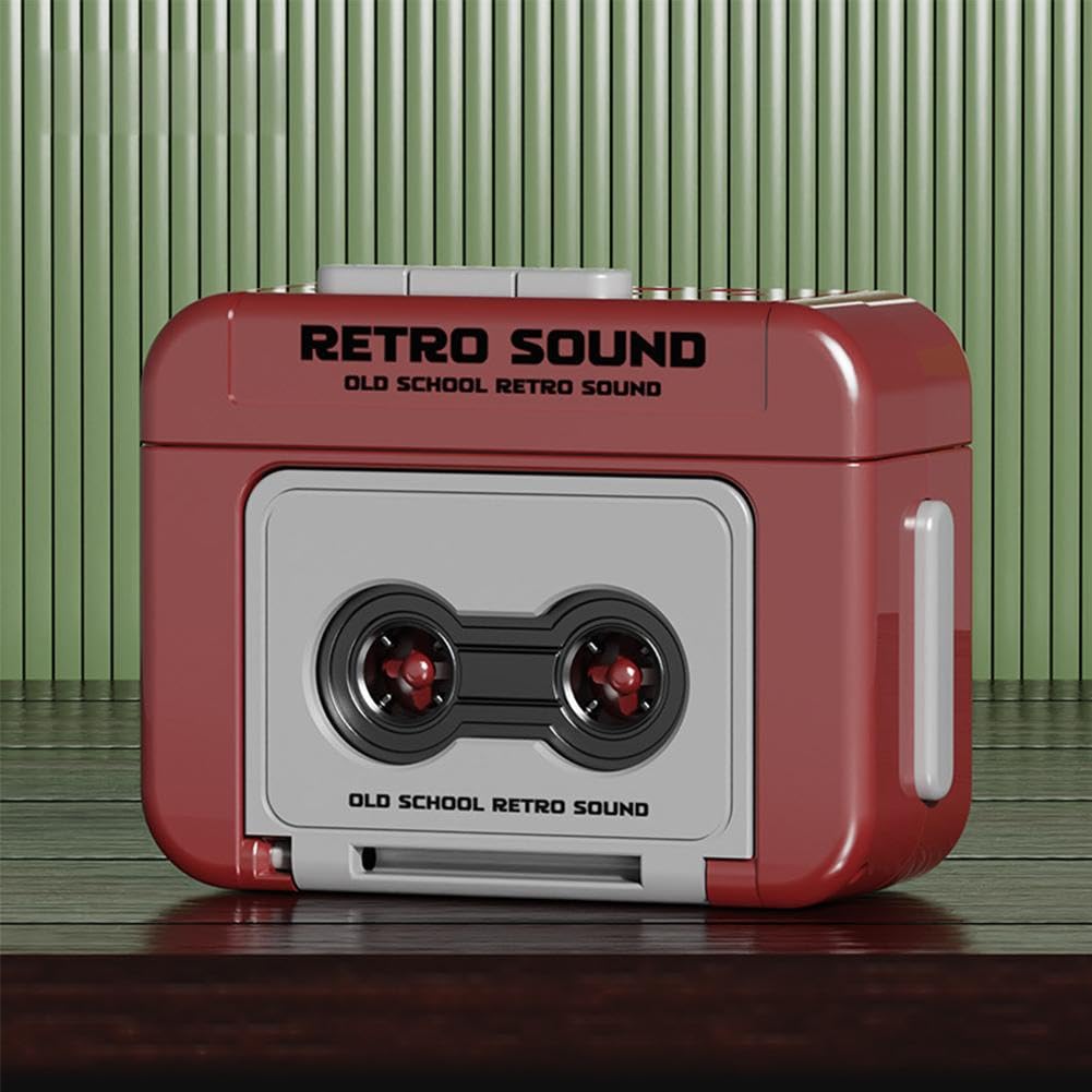 Vintage Mini Tape Recorder Keychain - Portable Retro Cassette Player Keychain Pendant, Cute Backpack Hanging Accessory for Music Lovers - Perfect Gift for Friends, Collectors & 80s Nostalgia Fans (Great for Parties, Travel & Unique Fashion Statements)