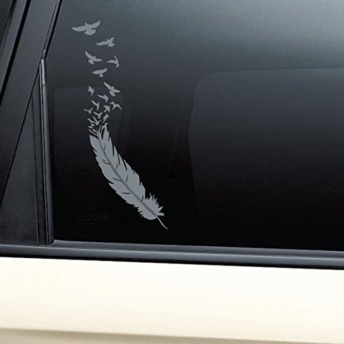 Birds of a Feather Vinyl Decal Sticker - Premium Laptop, Car, Truck Bumper & Window Decal in Charcoal - Perfect for Personalizing Devices, Vehicles & Home Decor
