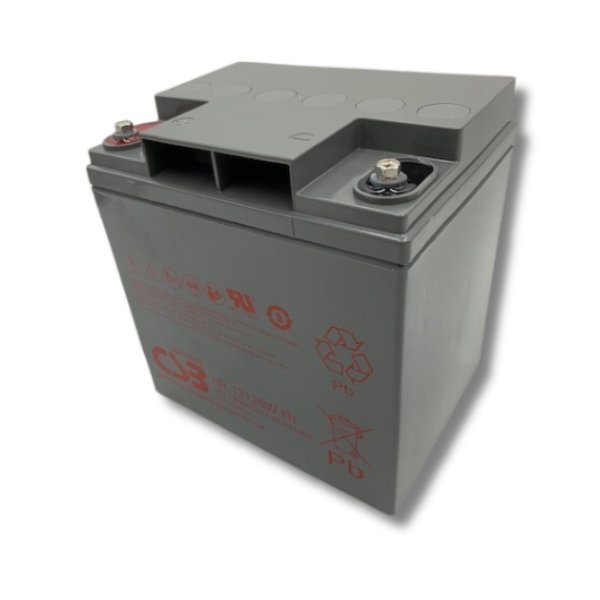 12V 30Ah Rechargeable Battery - CSB HR12120W FR Fire Resistant with UL 94 V0 Flame Retardant Case - Perfect for UPS Backup, Solar Power Systems & Emergency Lighting