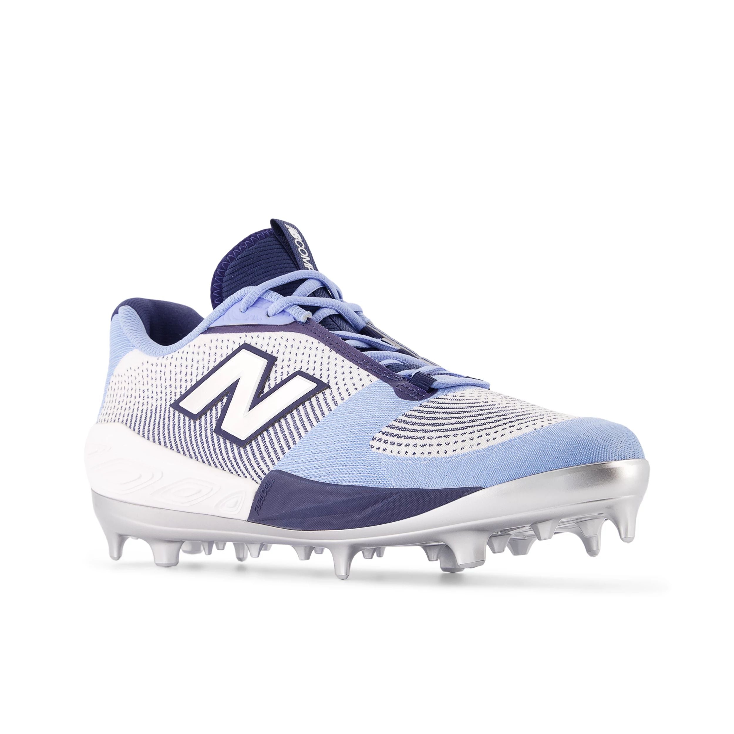 New Balance FuelCell Comp v4 Men's Running Cleats - Sky Blue/White/Navy - Lightweight TPU Plate for Speed & Traction - Perfect for Track, Sprinting & Field Sports