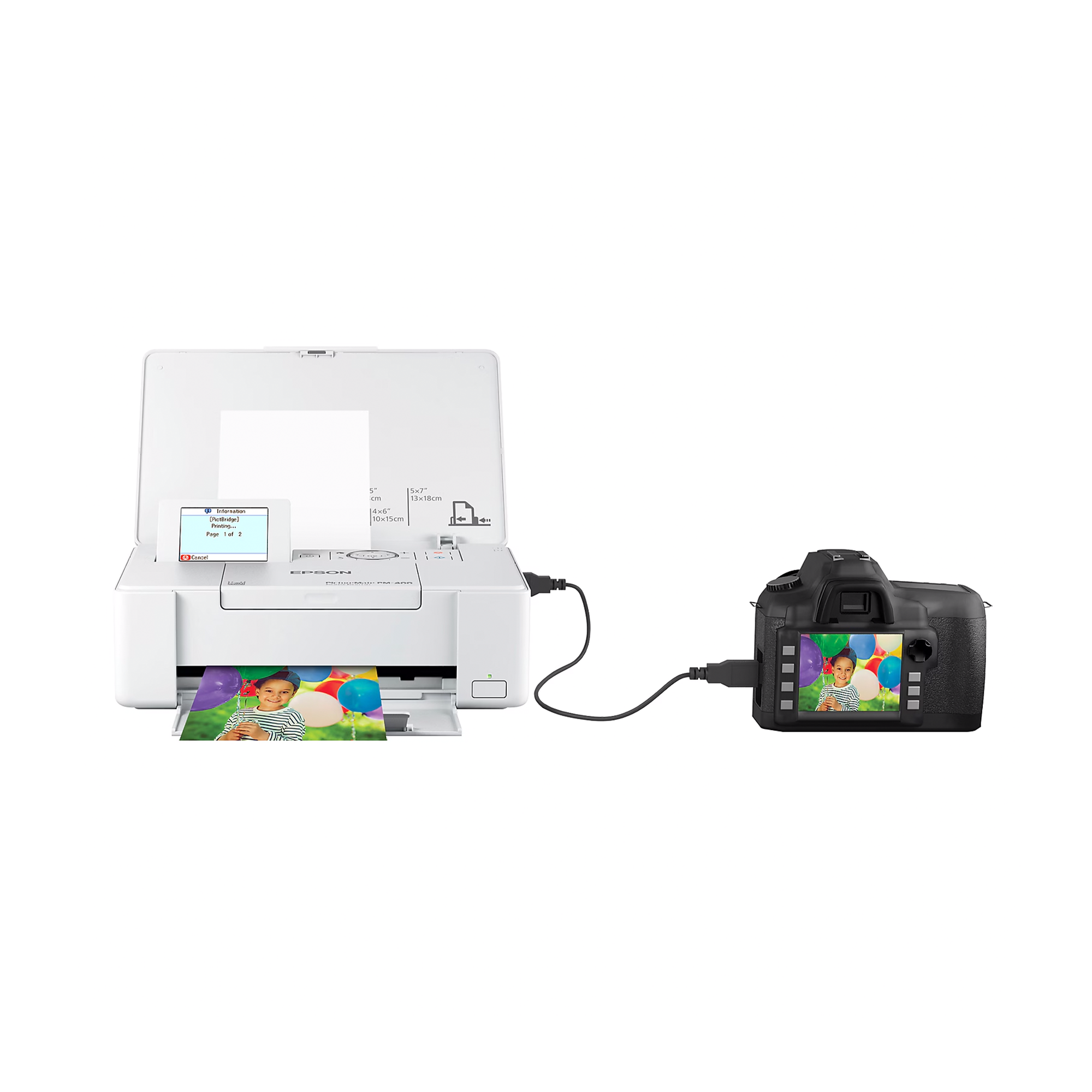 Epson PictureMate PM 400 Wireless Photo Printer - Compact Inkjet for Home & Office Use, High-Quality Prints, Easy Mobile Printing - Perfect for Family Photos, Travel Memories & Small Business Needs