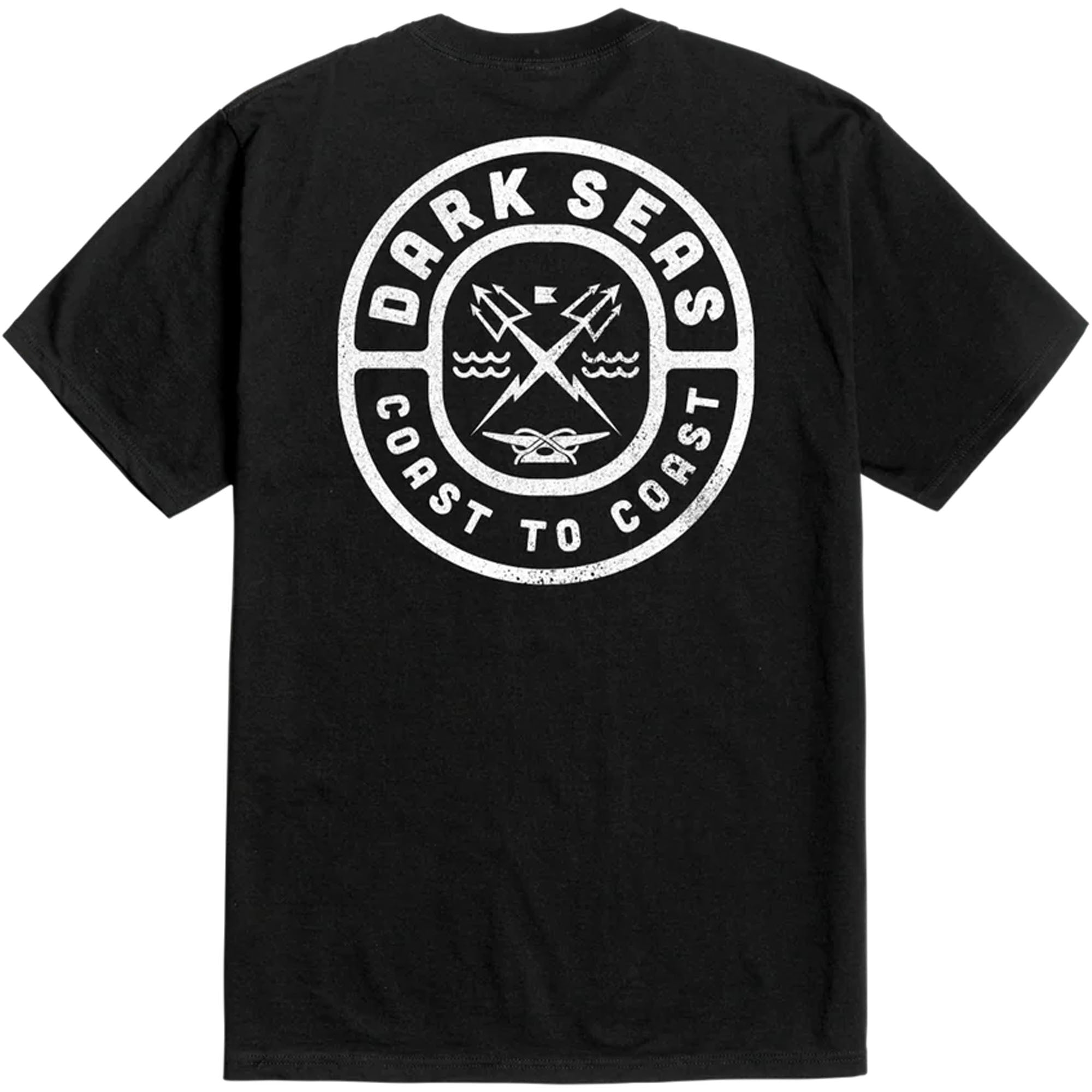 Dark Seas Button Down Pocket Men's Short Sleeve T-Shirt - Black | Casual & Outdoor Wear for Everyday Comfort