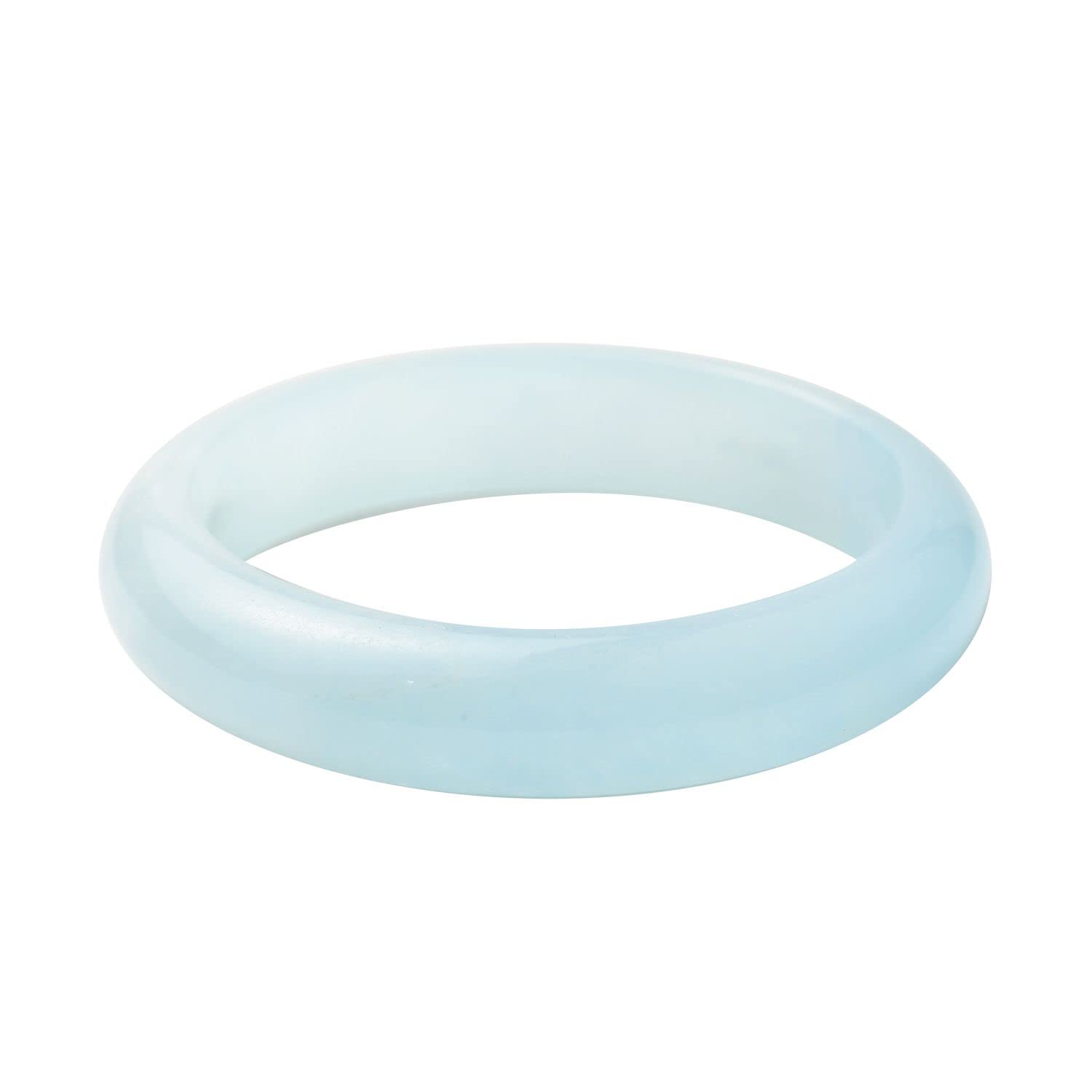 SHOP LC Blue Aquamarine Bangle Cuff Bracelet for Women - Elegant Jewelry for Wedding, Engagement, Promise, Anniversary & Mother's Day Gifts | Perfect for Formal Events, Date Nights & Special Occasions