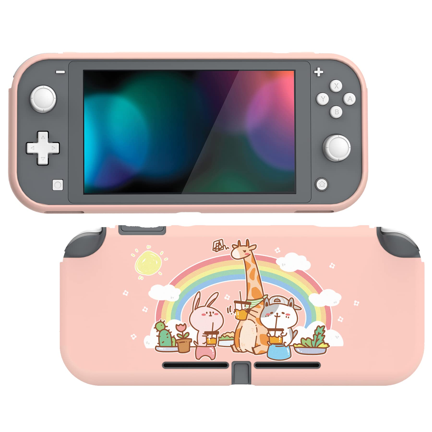 PlayVital Custom Animal Party TPU Protective Case for Nintendo Switch Lite - Slim Soft Cover with Shock Absorption | Perfect for Gaming, Travel & Kids' Playtime Protection
