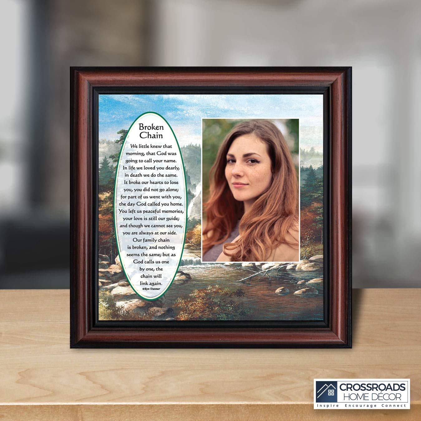 Broken Chain Memorial Picture Frame - Sympathy Gift for Loved Ones - Home Décor for Remembrance
