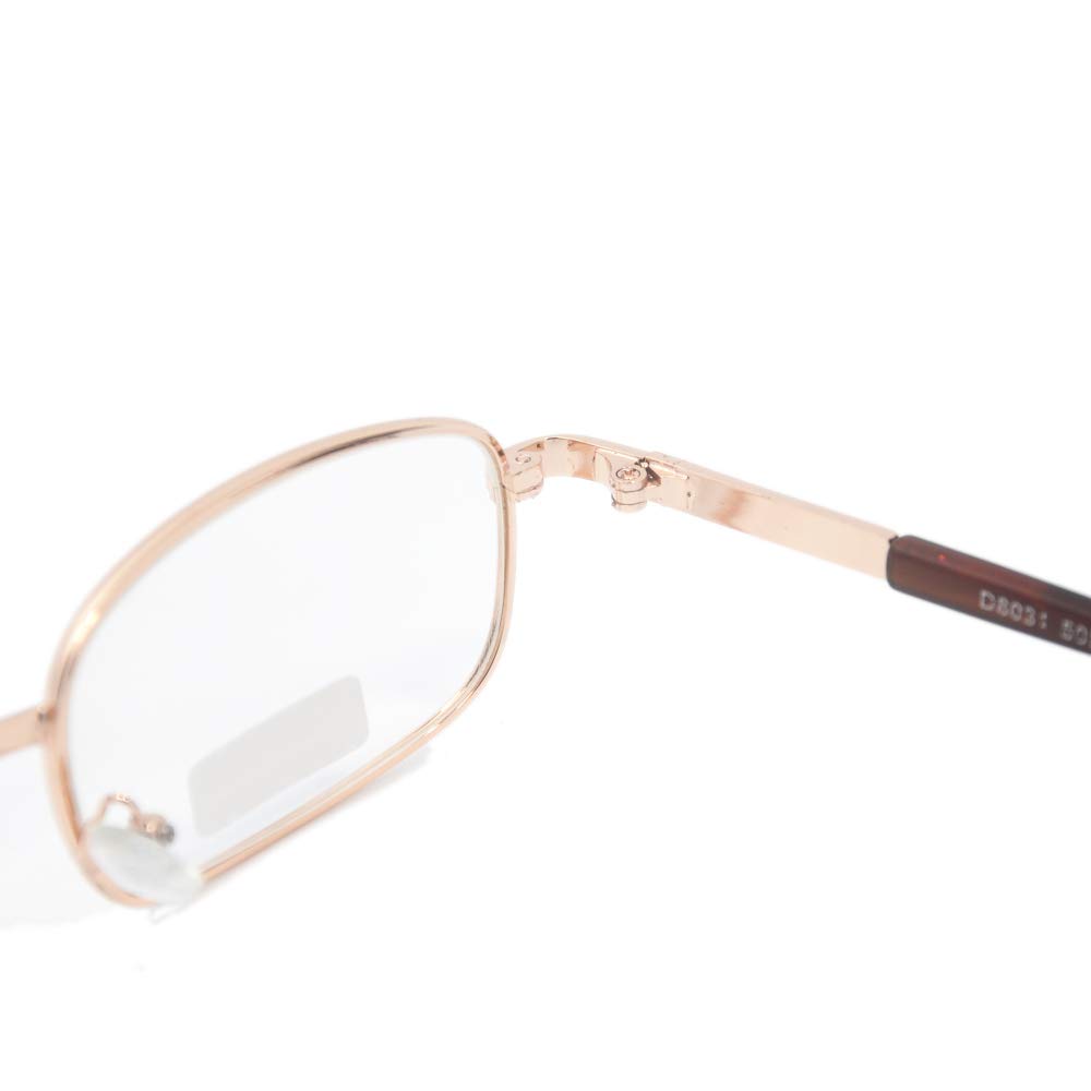 Classic Metal Frame Reading Glasses for Men & Women - +0.50 to +6.00 Strength (QS8031) | Lightweight & Durable Eyewear for Reading, Office Work & Daily Use