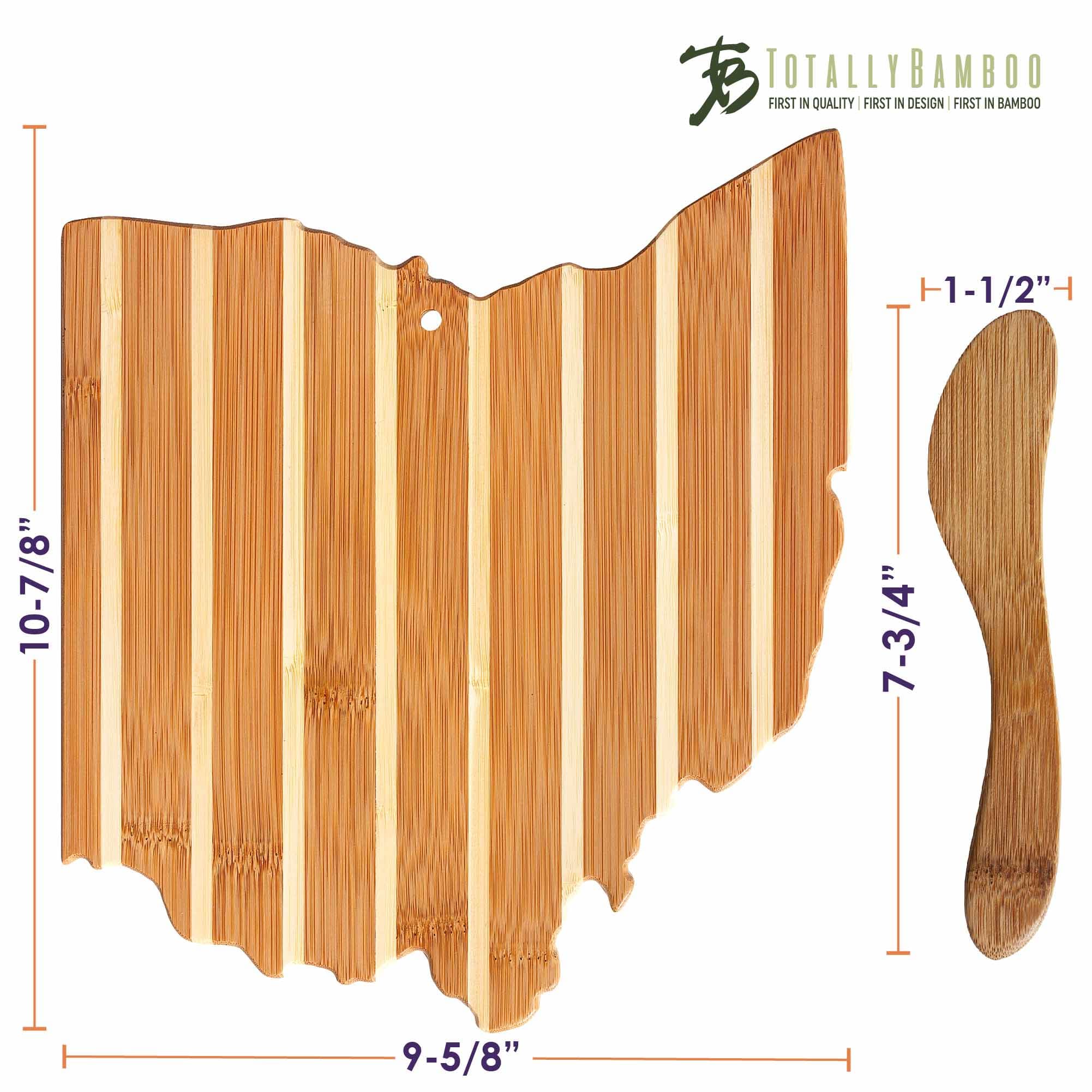 Ohio Wooden Charcuterie Board with Cheese Knife Set - Perfect for Entertaining, Housewarming Gifts & Dinner Parties