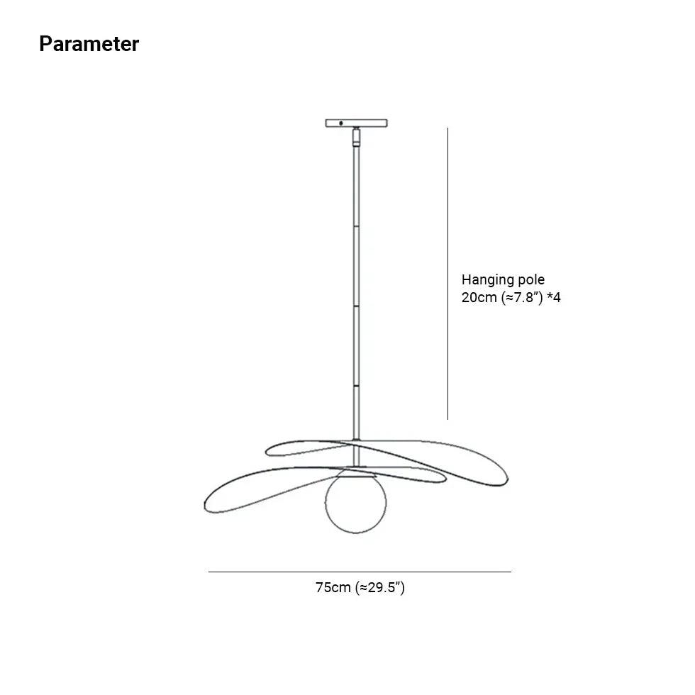 Modern Two-Tone Wavy Pendant Light - Stylish Ceiling Lamp for Living Room, Bedroom & Dining Room Decor