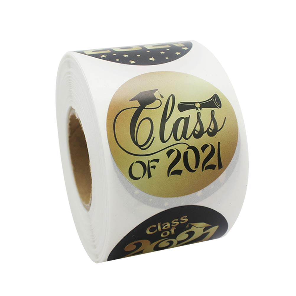 ABOOFAN 1 Roll Graduation Stickers - Round Seal Labels for Graduation Party Decorations, Thank You Gifts & Diploma Sealing - Perfect for Commencement Season, School Events & DIY Scrapbooking