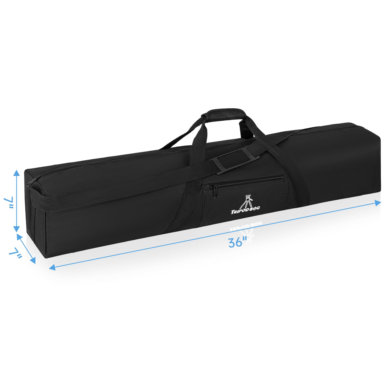Heavy Duty 36x7x7in Tripod Carrying Case with Shoulder Straps & Handles - Durable Monopod Bag for Camera, Microphone Stand, Speaker, Light, Music Stand & Boom - Perfect for Photography, Videography & Music Performances