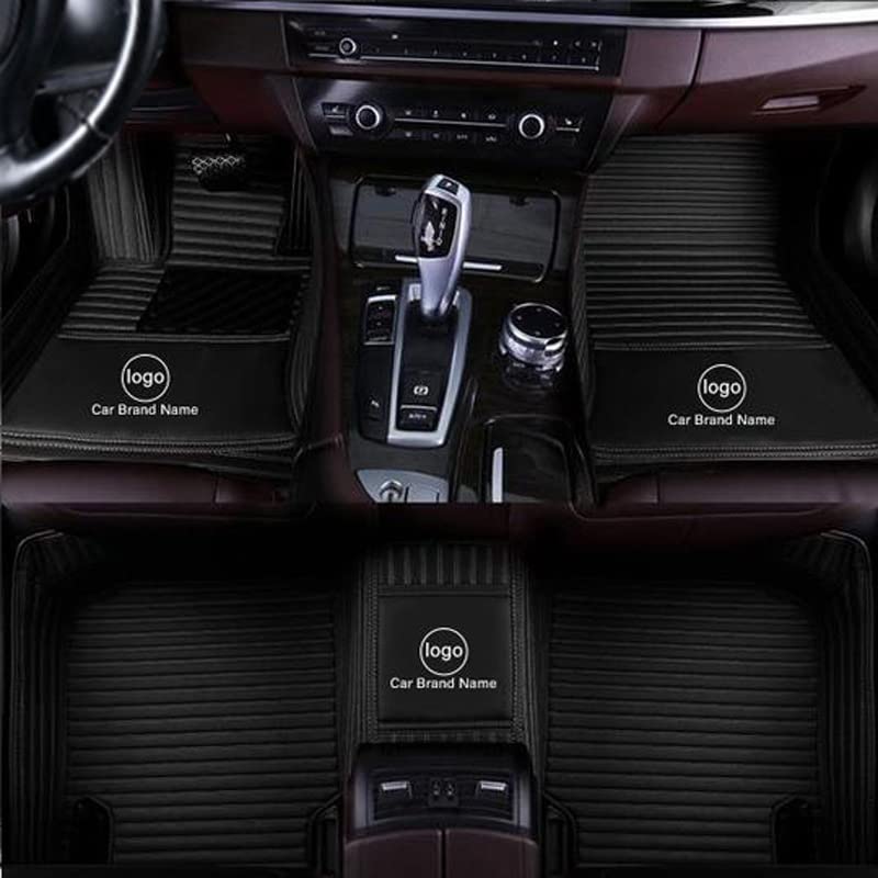 Custom All-Weather 3D Car Floor Mats for 99% Sedan & SUV Models - Waterproof Leather Auto Mats for Men & Women - Full Protection Design (Black) - Perfect for Daily Commuting, Road Trips & Off-Road Adventures