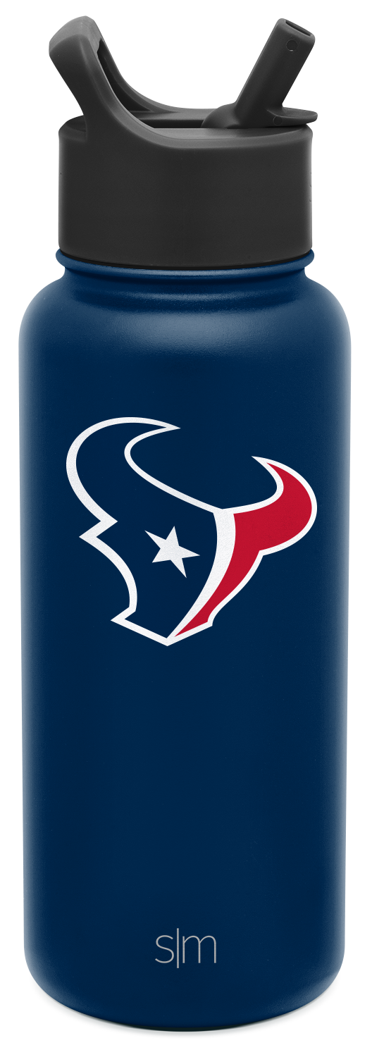 NFL Summit Insulated Stainless Steel Water Bottle with Straw Lid - Leak Proof & BPA Free - Perfect for Sports, Gym, Hiking & Outdoor Activities