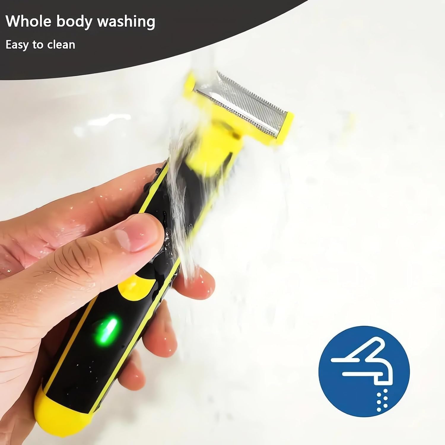Men's Rechargeable Wet & Dry Electric Shaver - Fast Shaving with Powerful Motor, Non-Slip Grip & Durable Design - Includes Electric Shaver Cleaner - Perfect for Travel, Gym & Daily Grooming (Model #10)