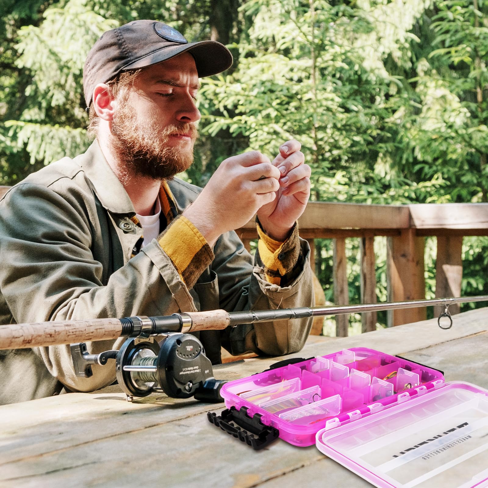 THKFISH 3600 Tackle Box - Floating Fishing Lure Storage Organizer with Adjustable Dividers, Waterproof & Sunproof Plastic Box for Bass Trout Saltwater Fishing - Perfect for Boat, Kayak & Shore Fishing Trips