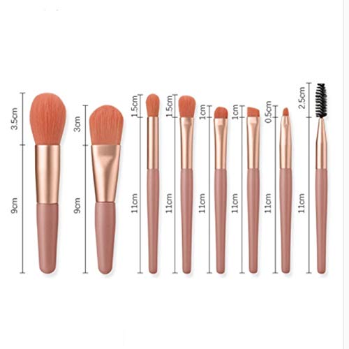 8-Piece Mini Travel Makeup Brush Set - Soft Foundation, Eyeshadow, Blush, Concealer & Lip Brushes for Portable Beauty On-The-Go | Perfect for Travel, Touch-Ups & Professional Makeup Application