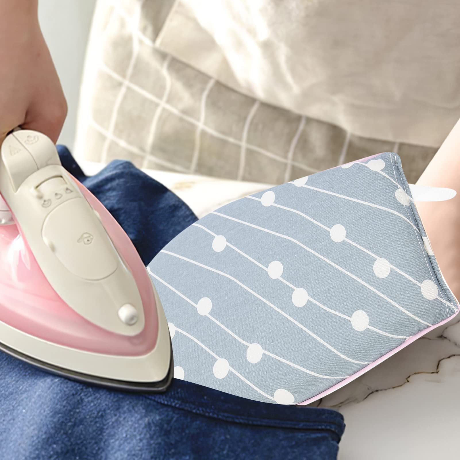 LIFKOME Mini Electric Handheld Ironing Board - Portable Travel Ironing Plate for Clothes, Wrinkle Remover with Ergonomic Design - Perfect for Home, Office & Travel Use