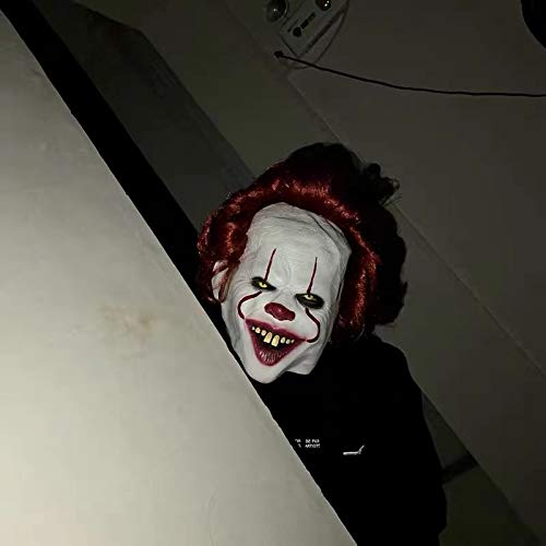 Scary Halloween Clown Mask for Cosplay - Creepy Horror Costume Accessory for Parties, Haunted Houses & Trick or Treating