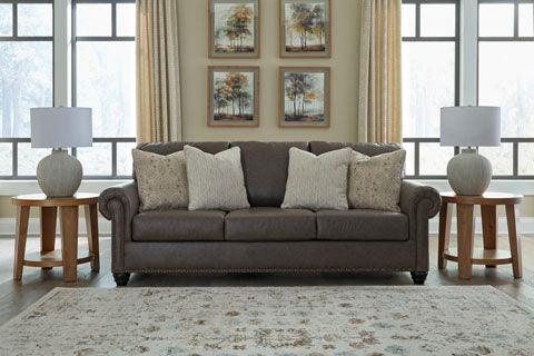 Roxmere Umber Sofa 5550338 - Modern 3-Seater Fabric Couch for Living Room, Lounge & Home Theater - Comfortable Mid-Century Design with Sturdy Wooden Frame