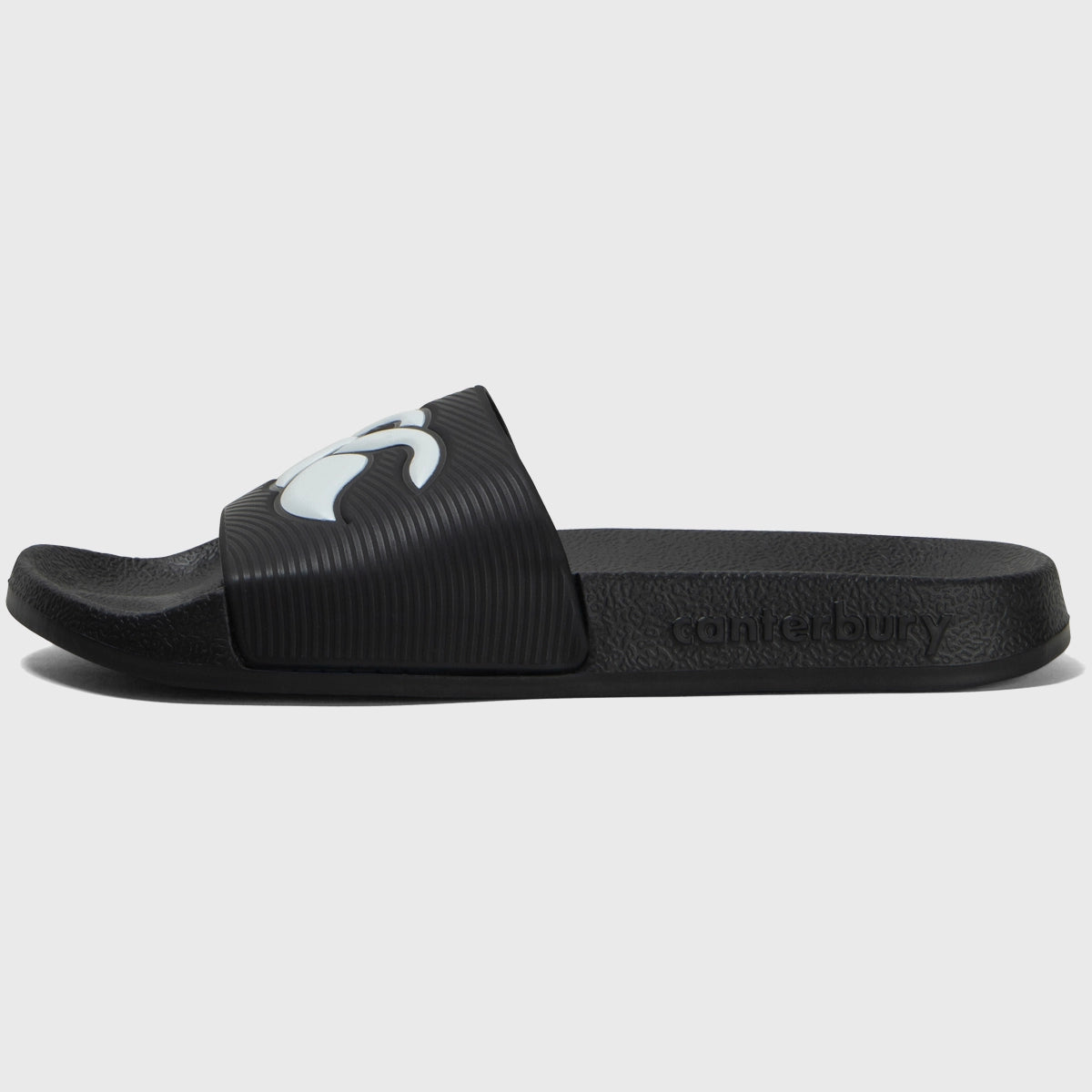 Canterbury Wide Fit Slides for Men & Women - Comfortable Black Sandals for Wide Feet - Perfect for Beach, Pool & Casual Wear
