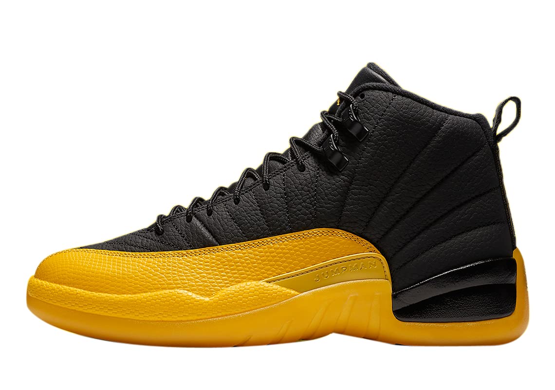 Men's Air Jordan 12 Retro Basketball Shoes - University Gold/Black - Size 7.5 | Authentic Jordan Sneakers for Streetwear, Basketball & Casual Wear