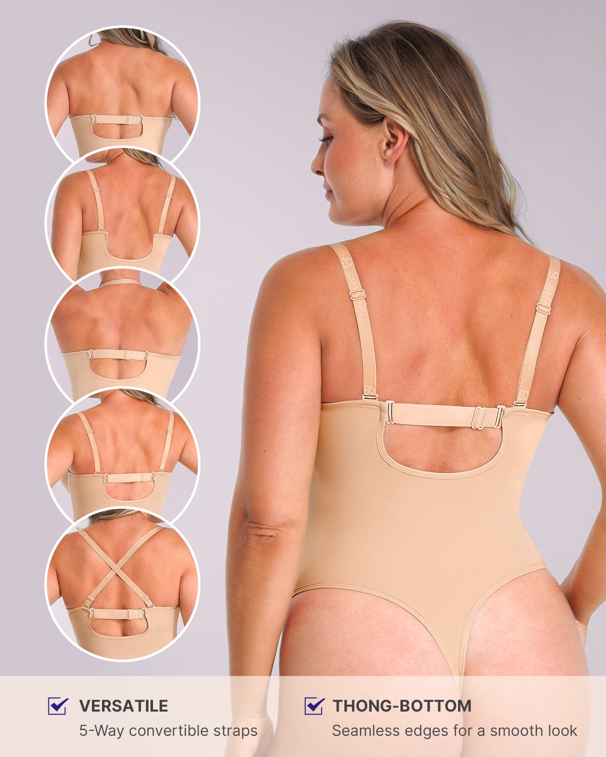 Bare Essentials™ AirSlim® Strapless Thong Bodysuit - Seamless Invisible Shapewear for Women | Perfect for Wedding, Evening Dresses & Special Occasions