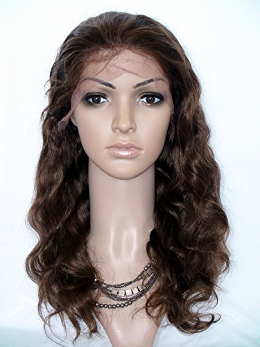 2018 DaJun 8 Inch Glueless Full Lace Wigs - 100% Peruvian Virgin Remy Human Hair, Body Wave #4 Color for Black Women | Perfect for Daily Wear, Cosplay & Special Occasions