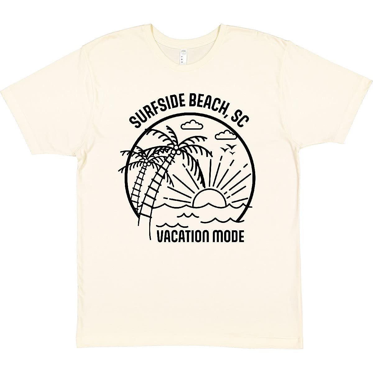 Inktastic Summer Vacation Mode Surfside Beach South Carolina T-Shirt - Comfortable Graphic Tee for Beach Lovers & Travel Enthusiasts - Perfect for Summer Trips, Casual Wear & Gifts