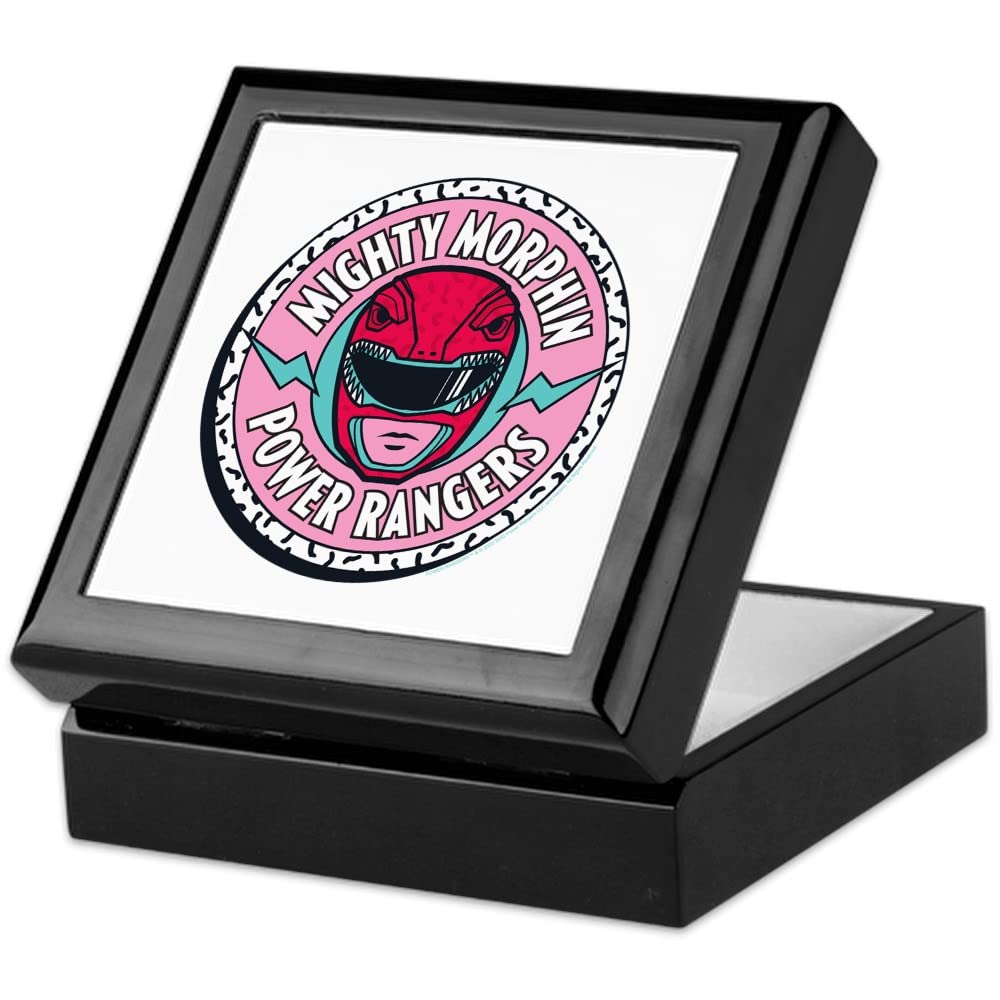 Mighty Morphin Power Rangers Red Ranger Keepsake Box - Hardwood Jewelry Box with Velvet Lining | Perfect for Collectibles, Jewelry Storage & Gift Giving