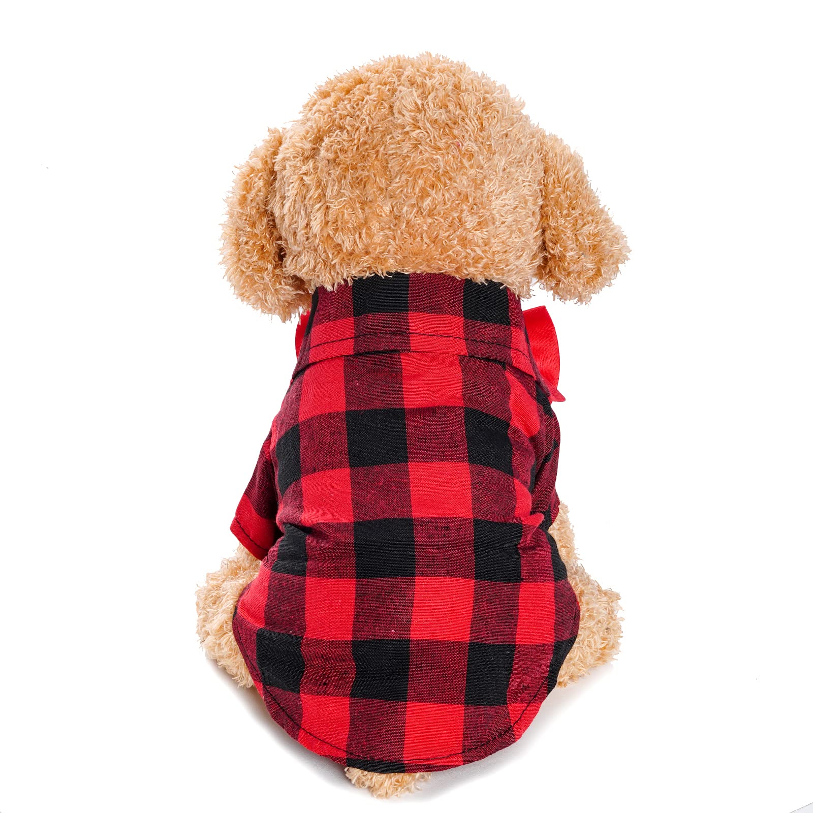 3 Pack Plaid Pet Shirts for Small Dogs & Cats - Cute Puppy Cat Shirts for Birthday Party, Holiday Photos & Christmas Costumes | Extra Small Pet Clothes for Festive Occasions