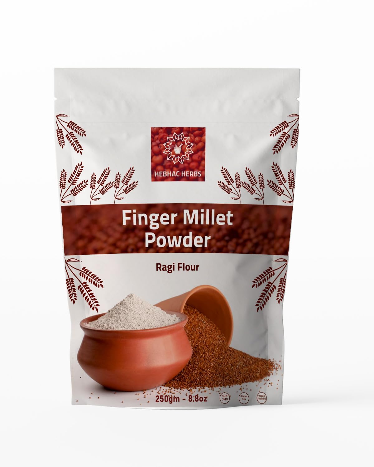 Organic Finger Millet Powder (Ragi Flour) - Gluten-Free Whole Grain Superfood for Baking, Smoothies & Baby Food | High in Calcium & Iron | Vegan, Keto & Paleo Friendly | Perfect for Roti, Porridge & Healthy Snacks