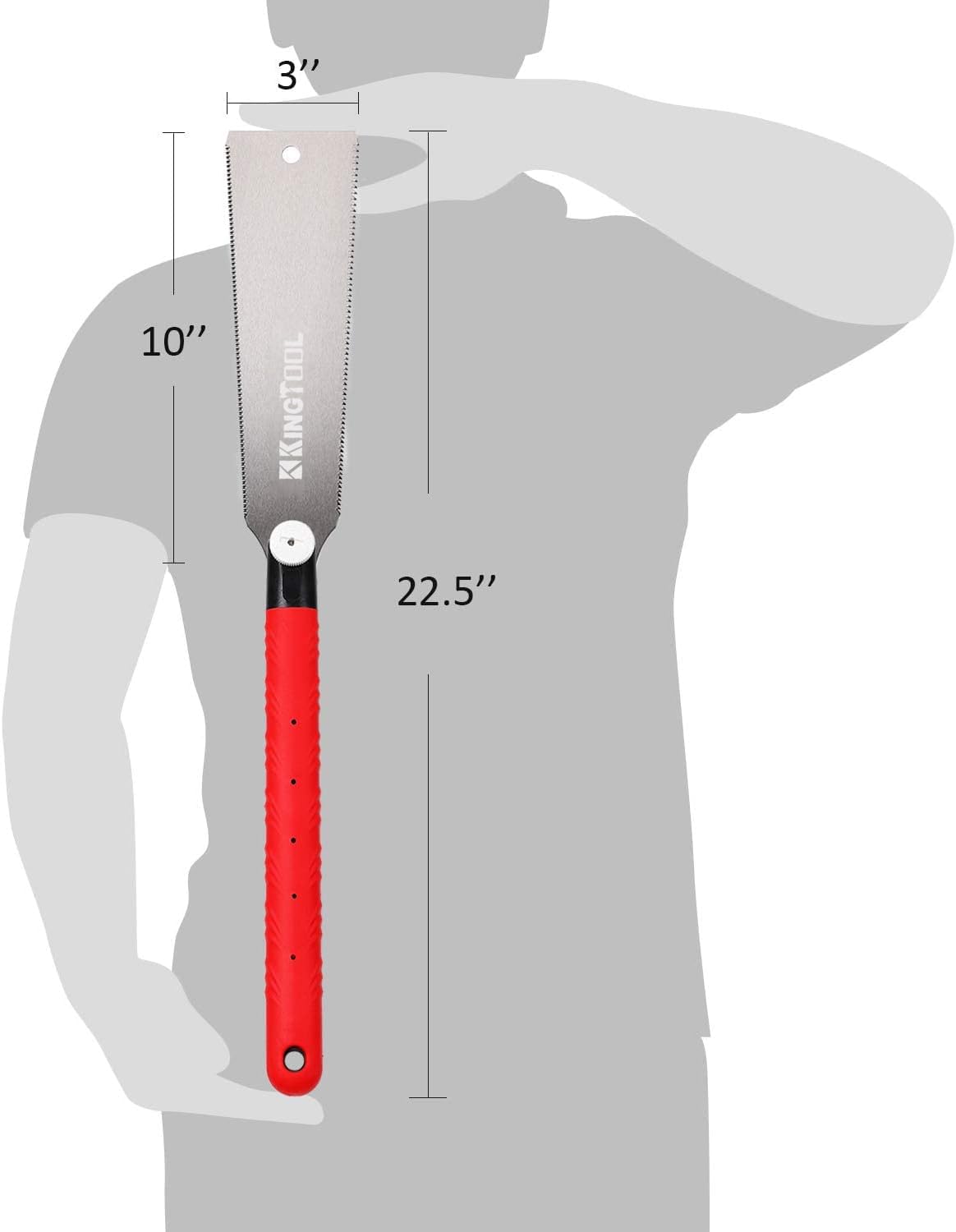 Professional 10 Inch Japanese Ryoba Pull Saw - Double Edge Flush Cut Hand Saw for Woodworking | Includes Portable Storage Bag | Perfect for Carpentry, DIY Projects & Fine Wood Cutting