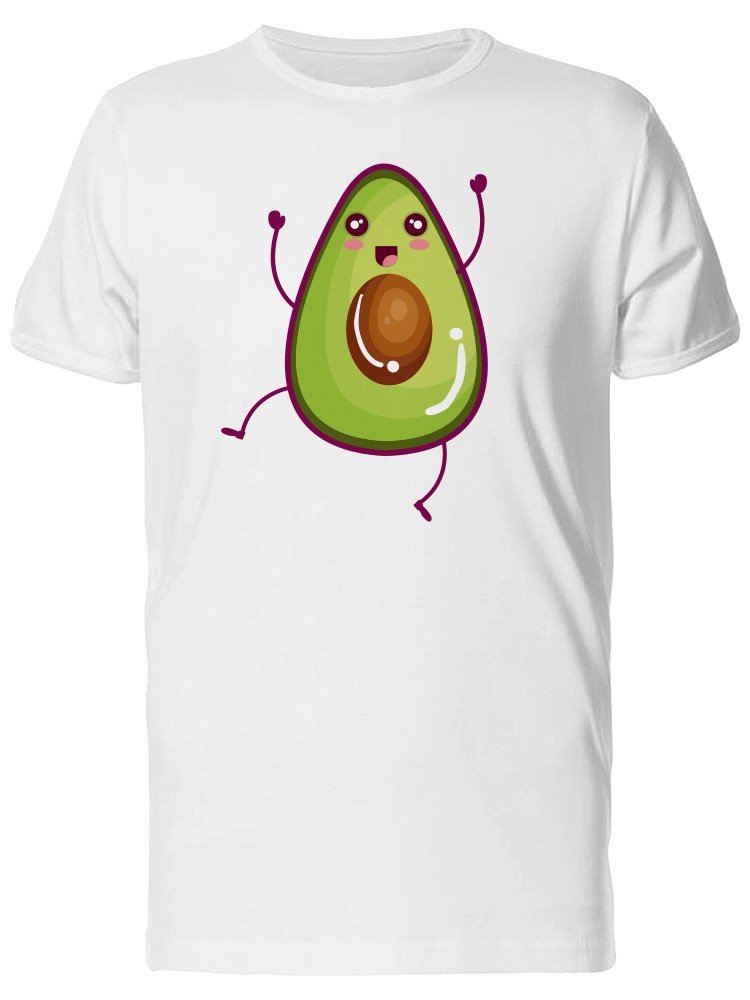 Smartprints Kawaii Avocado Fresh Fruit Graphic T-Shirt for Men - Soft Cotton Casual Tee for Summer Outfits & Streetwear Fashion