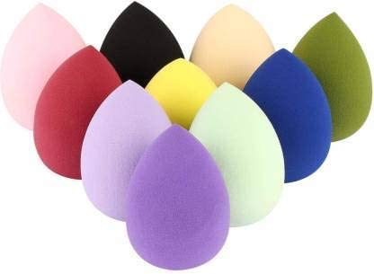 JOTKAPARKASH 10-Piece Makeup Sponge Set - Soft Beauty Blender Puff for Flawless Foundation & Concealer Application - Perfect for Daily Makeup, Travel & Professional Use