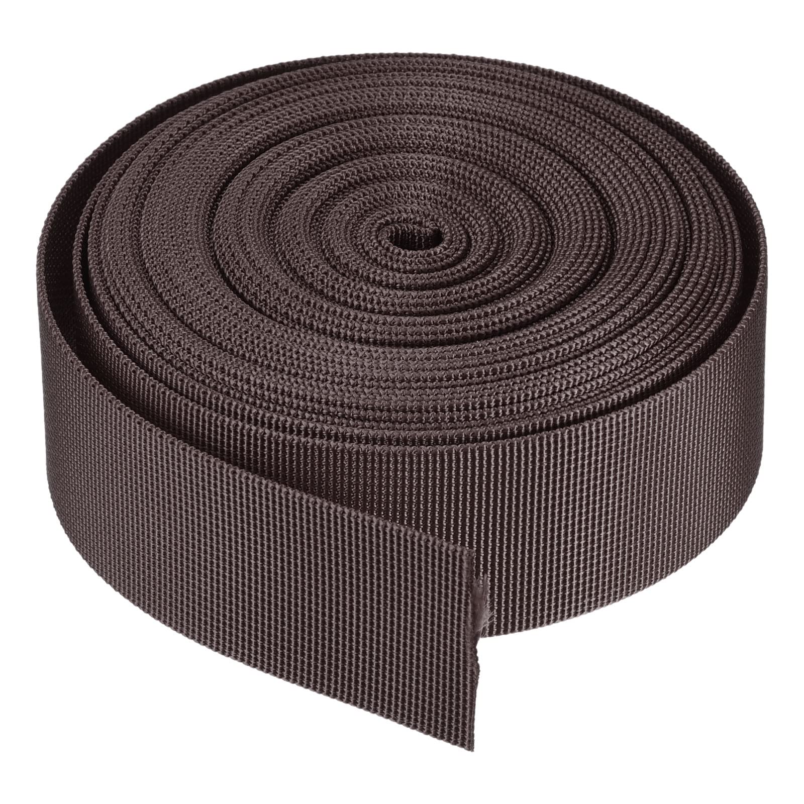 **MECCANIXITY 1.5 Inch Flat Nylon Webbing Strap - 10 Yards, Brown - Heavy Duty for Backpack Straps, Luggage Racks, DIY Projects & Outdoor Gear Repair**