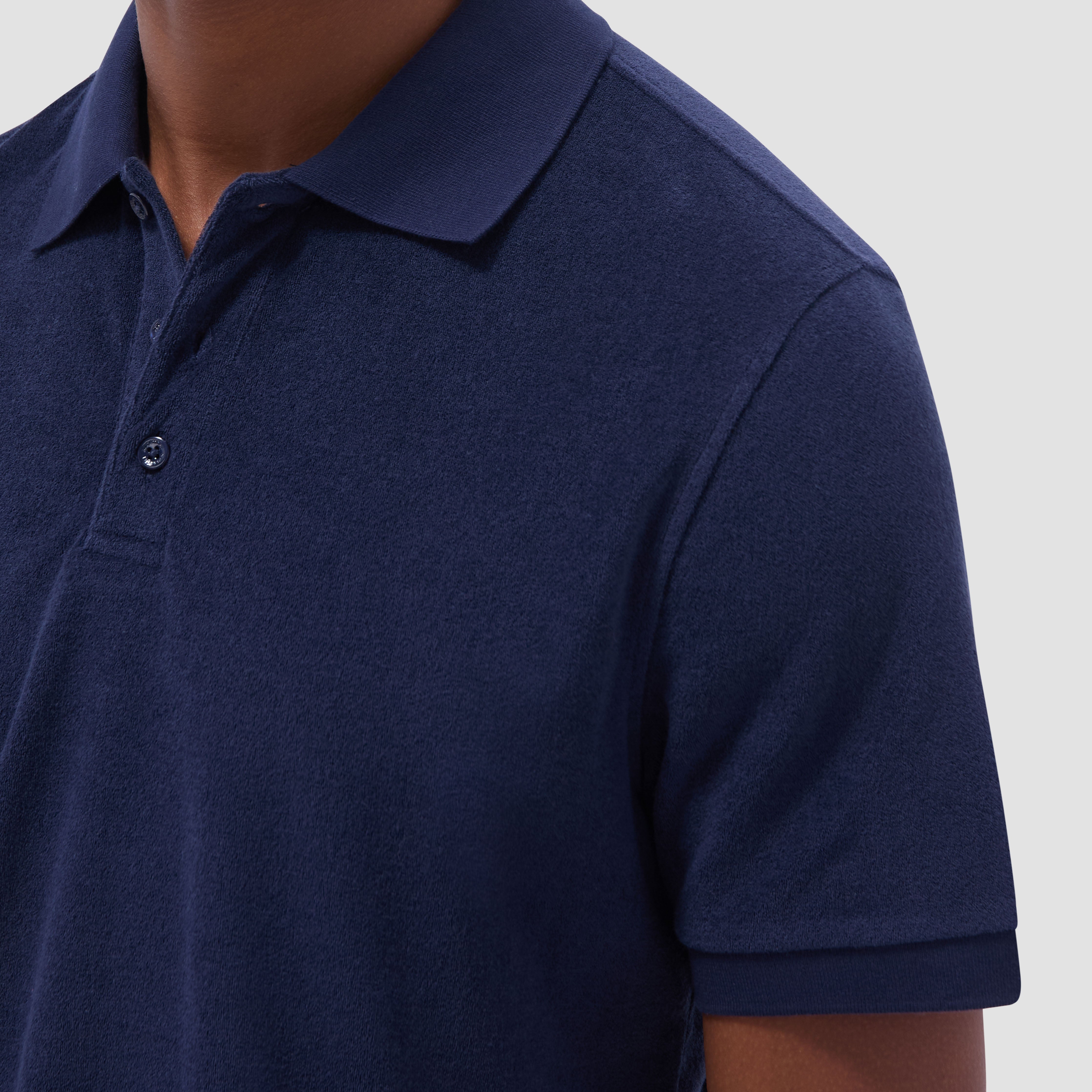 French Terry Polo Shirt for Men - Soft Breathable Cotton Blend Casual & Athletic Wear - Perfect for Golf, Work & Everyday Comfort
