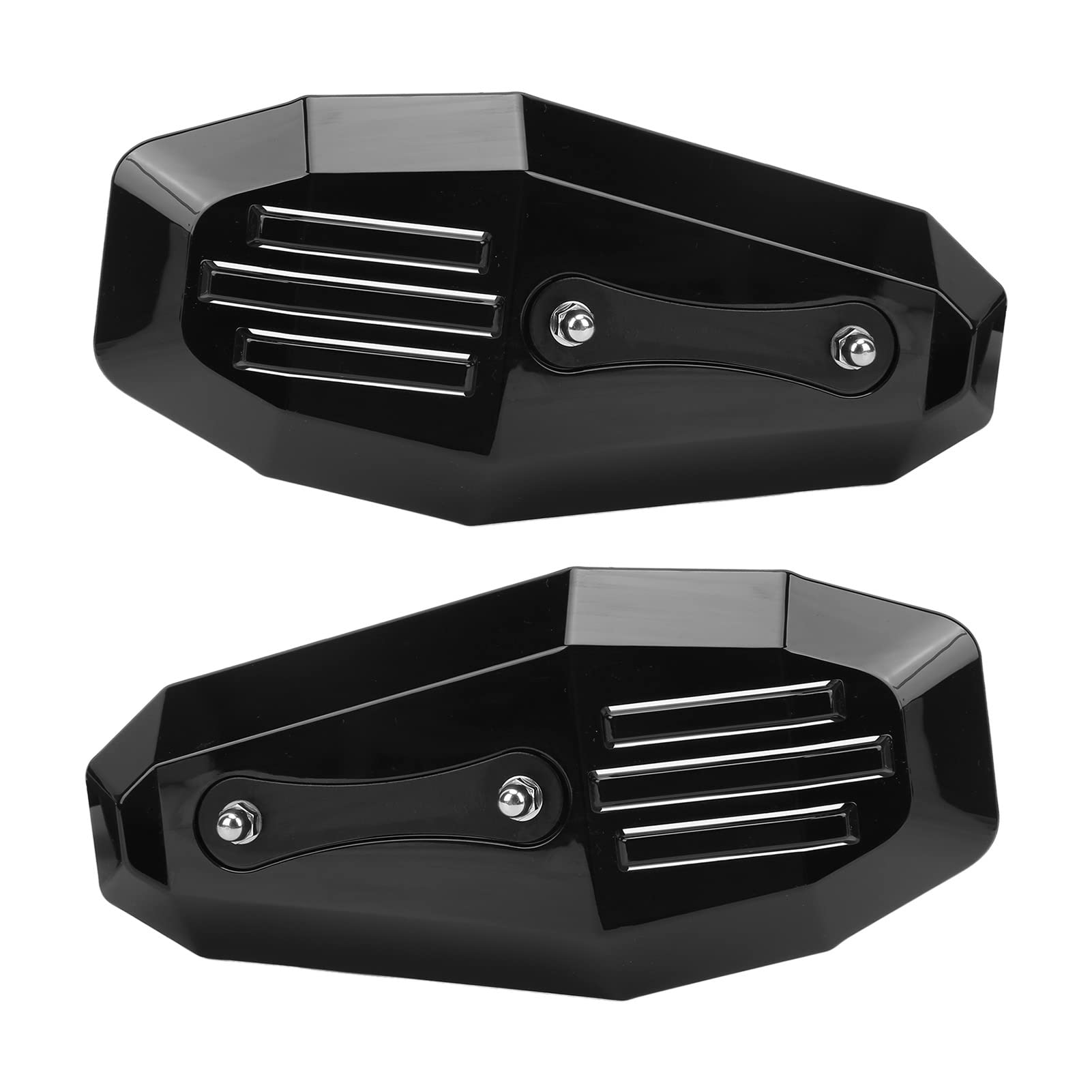 Acouto Universal Motorcycle Hand Guards - 2PC Black Polycarbonate for Off-Road Protection