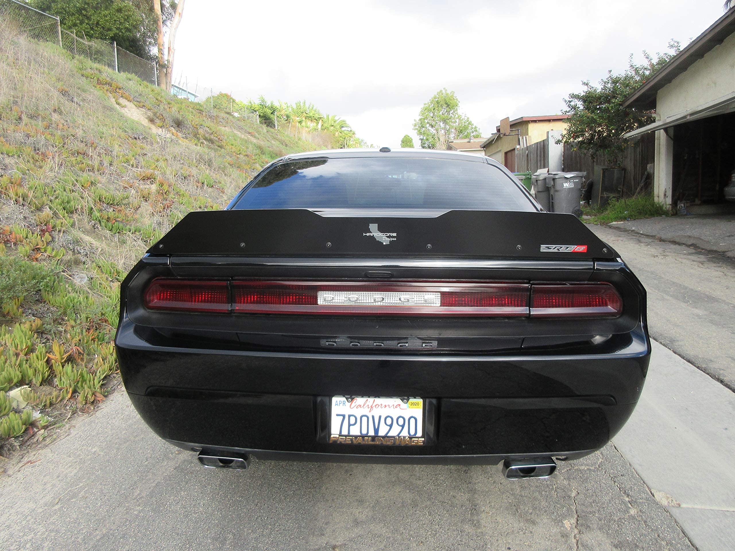 Wicker Bill Tall Spoiler Compatible with Dodge Challenger 2008-2014 SRT, RT, SRT-8, SXT, SE Models | High-Quality USA Made | Enhance Style & Aerodynamics for Racing & Street Performance