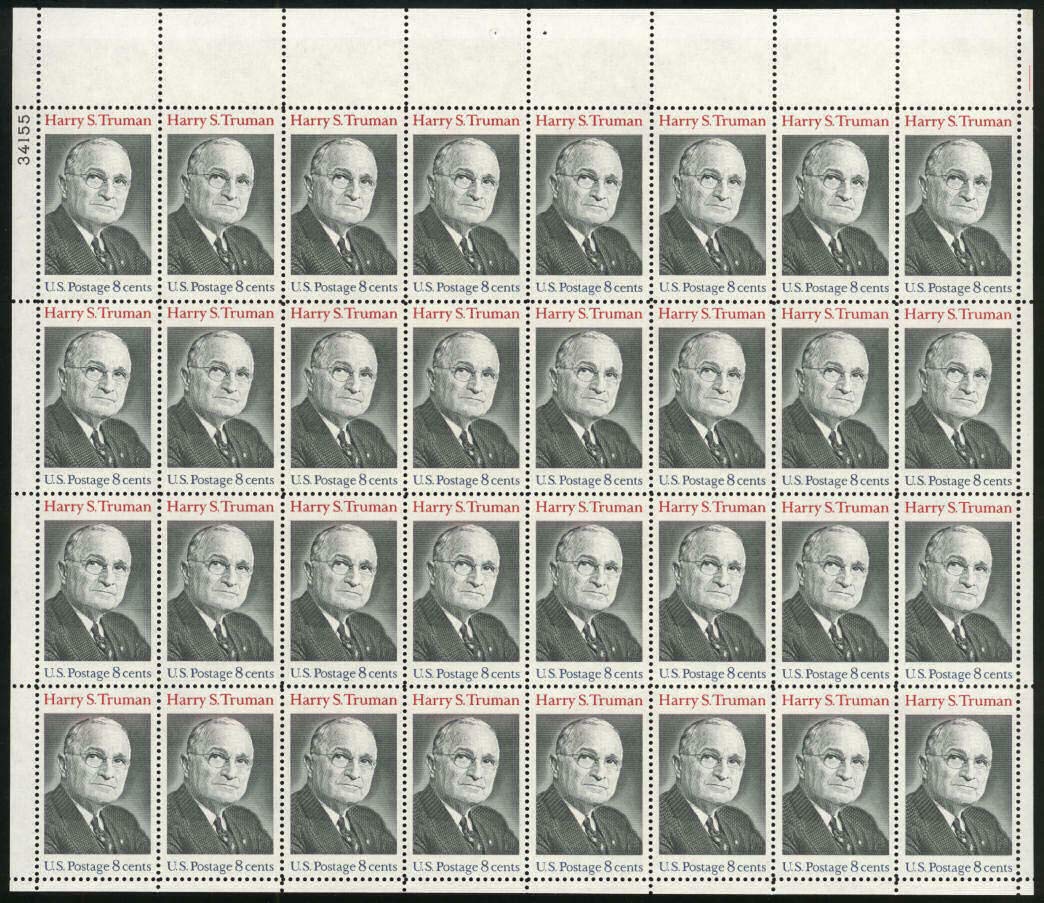Harry Truman 8 Cent US Postage Stamps - Scott 1499 for Collectors