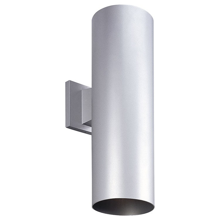 6 Cylindrical Two Light Halogen Wall Lantern - Outdoor Porch Lighting Fixture for Patio, Garden, and Entryway